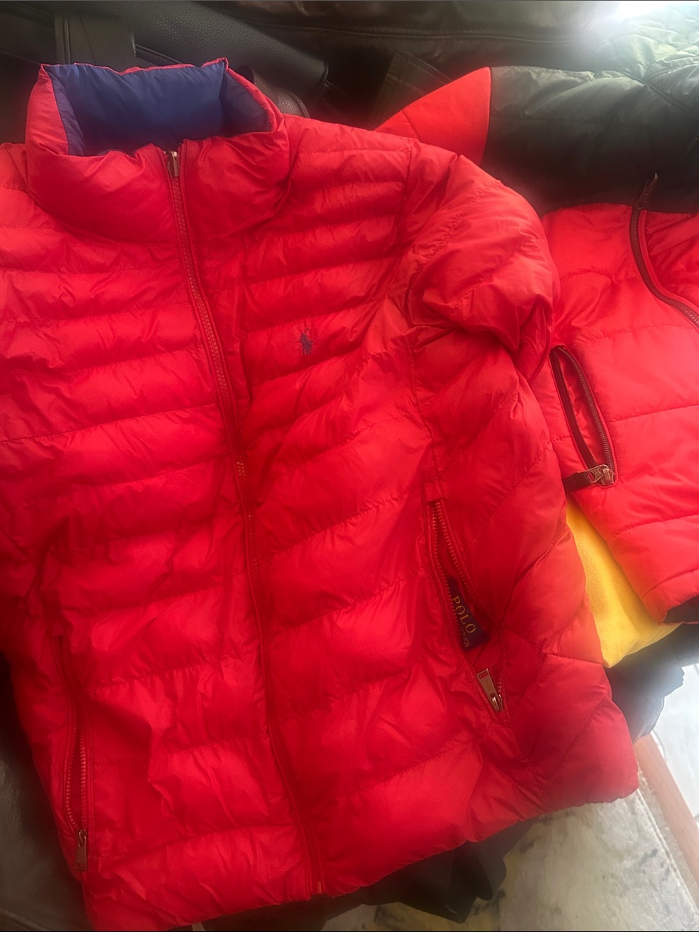Polo by Ralph Lauren Bright Red Quilted Puffer Jacket for Kids